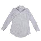  б/у одежда Burberry Black Label рубашка с длинным рукавом произведена чистка полоса рисунок фиолетовый мужской размер 39