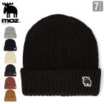 moz モズ ニット帽 レディース メンズ ユニセックス ケーブル編み ワンポイントロゴ ワッチキャップ 帽子 秋冬 防寒 保温 スウェーデンブランド 7色展開