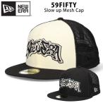 ニューエラ 59FIFTY スローアップ ロゴ メッシュ キャップ NEW ERA SLOW UP フラットバイザー メッシュキャップ ベースボールキャップ 帽子