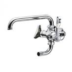 三栄 SANEI 厨房用二口横形自在水栓 共用形 E2310-13