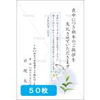 喪中はがき印刷 年賀欠礼 私製 官製 普通郵便 校正あり 選べる挨拶文・書体 デザイン２　50枚 【M-02】