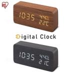置時計 デジタル置時計 ICW-01WH-T ICW-01WH-B ブラウン ブラック アイリスオーヤマ