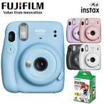 チェキカメラ 本体 フィルムセット チェキ チェキフィルム 富士フィルム おしゃれ かわいい instax mini11 フィルム10×2セット