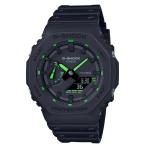 カシオーク G-SHOCK Gショック 限定 NEON ACCENTシリーズ カシオ アナデジ 腕時計 ブラック グリーン GA-2100-1A3