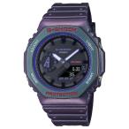 カシオーク G-SHOCK Gショック ジーショック Aim High エイム ハイ カシオ CASIO アナデジ 腕時計 グレー 偏光パープル GA-2100AH-6A 逆輸入海外モデル