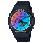 カシオーク G-SHOCK Gショック 限定モデル イリデセントカラー カシオ CASIO アナデジ 腕時計 ブラック レインボー GA-2100SR-1A 逆輸入海外モデル