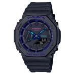 ショッピングShock G-SHOCK Gショック 限定モデル カシオーク Virtual Blue カシオ CASIO アナデジ 腕時計 ブラック ブルー GA-2100VB-1A 逆輸入海外モデル