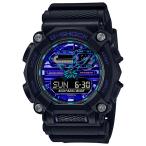 ショッピングShock G-SHOCK Gショック Virtual Blueシリーズ カシオ CASIO アナデジ 腕時計 ブラック ブルー GA-900VB-1A 逆輸入海外モデル