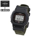 PORTER×G-SHOCK 85th 限定モデル 吉田カバン Gショック カシオ CASIO デジタル 腕時計 ブラック カーキ 替えベルト付き GM-5600EY-1JR 国内正規モデル