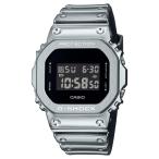 G-SHOCK Gショック ファイン メタリック シリーズ カシオ CASIO デジタル 腕時計 シルバー ブラック タフシリコーンバンド GM-5600YM-8 逆輸入海外モデル