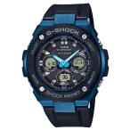 Yahoo! Yahoo!ショッピング(ヤフー ショッピング)G-SHOCK Gショック G-STEEL Gスチール カシオ CASIO 電波 ソーラー アナデジ 腕時計 ブラック ブルー ミッドサイズ GST-W300G-1A2JF 国内正規モデル