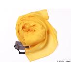 スカーフ レディース ストール シルク100% 山吹色B  イエロー 黄 ひまわり たんぽぽ 大判 マフラー シフォン  Bサイズ：195×65cm インスタイルジャパン