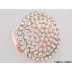 ブローチ スカーフクリップ アクセサリー ラウンド ブーケ 丸型 ラウンド ゴールド ジルコニア インスタイルジャパン