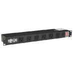 [ параллель импортные товары ] Tripp Lite 12-Outlet Rackmount PDU Power Strip, Six Front & Six Rear Facing Outlets, 15A, 120V, 15ft Cord with Right-Angle Plug,