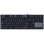 DSI LED Backlit Keyboard with Touchpad IP68 Waterproof Silicone JH-IKB110BL, Black