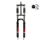 【並行輸入品】 CDHPOWER 自転車用サスペンションフォーク 26インチ/29インチ アルミニウム ダブルショルダー 28.6mm スレッドレス ストレートチューブ トリプル