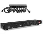 [ параллель импортные товары ] Pyle 19 Outlet 1U 19" Rackmount PDU Power Distribution Supply Center Conditioner Strip Unit Surge Protector 15 Amp Circuit Breaker 4