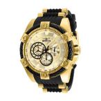 【並行輸入品】 Invicta Men's Bolt 52mm Black Polyurethane Band Steel Case Quartz Gold-Tone Dial Analog Watch 25526