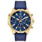 【並行輸入品】 Bulova Men's Marine Star 97B168 Gold Leather Quartz Sport Watch