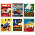 [ параллель импортные товары ] Wallbuddy 6 шт. комплект машина рейсинг Grand Prix постер F постер Formula постер автогонки принт motor рейсинг постер 1930