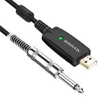 [ параллель импортные товары ] HOSONGIN USB гитара кабель - USB интерфейс мужской - 6.35mm 1/4 дюймовый TS монофонический электрогитара конвертер кабель (10 футов 