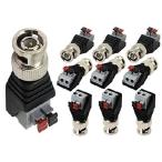 [ параллель импортные товары ] zdyCGTime BNC Video Baluns Adapter BNC Male Plug to 2 Pin/Way Screw Terminal Video Audio Spring Press Type Balun with Solderless Screw