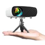 [ параллель импортные товары ] Mini Projector for iPhone, ELEPHAS 2023 Upgraded 1080P HD Projector, 8000L Portable Projector with Tripod and Carry Bag, Movie