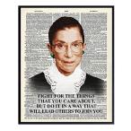 [ параллель импортные товары ] Ruth Bader Ginsburg Wall Art Print - Inspirational Quote Dictionary Home Decor Picture - Upcycled Motivational Decoration for Office,