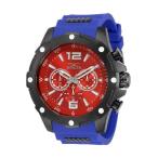 【並行輸入品】 Invicta Men's 50mm I Force Quartz Chronograph Red Dial Blue ＆ Black Tone Stainless Steel Watch