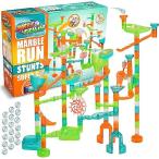【並行輸入品】 Marble Genius マーブルラン スタント スーパーセット 合計125ピース 特許取得済みトランポリン2つを含む20個のアクションピース