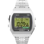【並行輸入品】 Timex ユニ T80 スチール 36mm 腕時計, シルバートーン/デジタル, One Size, 36mm T80スチール