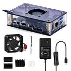 [ параллель импортные товары ] DVOZVO Orange Pi 5/5B Case with Power Supply Kit, Orange Pi 5/5B Case with Fan, Heatsinks, 20W 5V 4A Power Supply for Orange Pi 5/5B