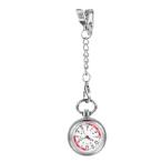 【並行輸入品】 Avaner クリップオン式吊り下げ式ラペルウォッチ、ナースフォブアナログクォーツウォッチ パルソメータースケール付き, ホワイトの文字盤 - A,