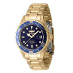 【並行輸入品】 Invicta Pro Diver メンズ 37.5mm ステンレススチール ゴールド ブルー 文字盤 PC32A クォーツ