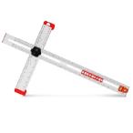 [ параллель импортные товары ] Meticuloso 4-in-1 дрель положение решение . линейка, мульти- угол измерение линейка,T квадратное линейка деревообработка линейка, шкаф дыра дрель линейка ( серебряный )