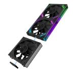 UNI Fans G120Proケースファン インフィニティミラーモジュール、トリプルパックリバースデイジーチェーン接続 120mm PWM ARGB ケースファン、コンピューターケ