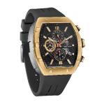 【並行輸入品】 PC PARAS CROWN Mens Watches Luxury Tonneau Watch for Men Quartz Japanese Movement Waterproof Luminous Sport Red Dress Watch, Gifts for