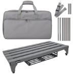 [ параллель импортные товары ] GOKKO Aluminum Alloy Guitar Pedal Board 22" x 12.6" Pedalboard with Power Supply Bracket, Includes Carry Bag & Mounting Tapes (Gray, G