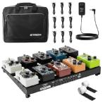 [ параллель импортные товары ] STRICH Guitar Pedal Board with Built-in Power Supply, Pedal Board 15 x 11" 2.17LB Lightweight Aluminum Alloy, PedalBoard with Pedal