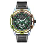 【並行輸入品】 GUESS トランスペアレントブラックバイオベースナイロンCS W/BLK レインボーコーティング/透明BLK MF DL/透明BLK バイオベースPU STRP, ブラック