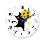 AZCXOIC壁掛け時計、黒猫壁掛...