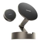 ショッピング携帯電話 【並行輸入品】 THREEKEY (スリーキー) MagSafe車用携帯電話マウント、金属製アーム＆360°回転の車用磁気電話ホルダー 強力なマグネット車載電話ホルダーマウン