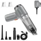 【並行輸入品】 Fanisic ミニカー掃除機 コードレスハンドヘルド掃除機 充電式 15000PA 強力吸引 3イン1ダストバスター/エアブロワー/ハンドポンプ 車/キーボー