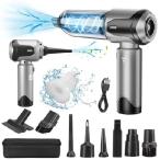 【並行輸入品】 Grixz ハンドヘルド掃除機、22000Pa 強力な車用掃除機コードレス 軽量ミニ掃除機エアダスター 充電式ポータブル掃除機 車、自宅、キッチン用