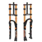 【並行輸入品】 BUCKLOS 26インチ MTB エアサスペンションフォーク 180mm トラベル リバウンド調整 手動ロックアウト ダブルクラウン マウンテンバイク 34mm 支