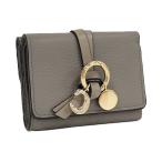 CHLOE 三つ折り財布 アルファベットミニトリフォールド レザー グレー CHC21WP946F57