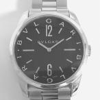 【中古】ブルガリ メンズ腕時計 ソロテンポ クオーツ ブラック文字盤 SS シルバー ST42S