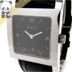 GUCCI スクエア 腕時計 レザーベルト クオーツ ブラック文字盤 7900M.1 【mens】【watch】