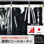 ビニールカーテン 透明 ビニールシート 防寒 防炎 工場 店舗 PVCアキレス FT11 0.3mm厚 幅451〜540cm 丈151〜200cm JQ