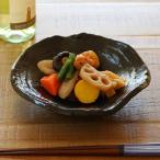 変型丸皿　和食器　黒ゆず　変形皿シリーズ　美濃焼　日本製　磁器 （ 食器 皿 和皿 食洗機対応 和風 電子レンジ対応 ）